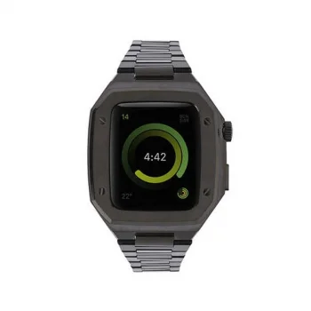 Apple Watch 44mm Metal Petek Kasalı Kordon (saat Değildir) - Siyah