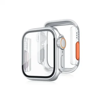 Apple Watch 44mm Watch 49mm Kasa Dönüştürücü Ve Ekran Koruyucu - Gümüş