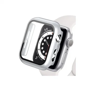 Apple Watch Ultra 49mm Camlı Kasa Ekran Koruyucu - Gümüş