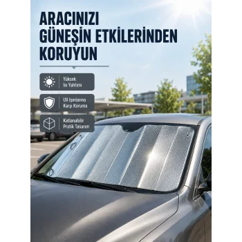 Araba Güneşliği Alüminyum Yansıtıcı Yüzeyle Etkili Isı Koruması