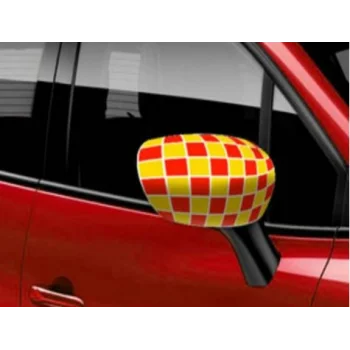 Araç Ayna Kılıfı 2 Adet - Sarı Kırmızı