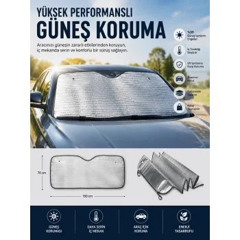 Araç Güneşlik Koruyucu Cam Güneşliği Otomobil Güneşlikleri Katlanabilir