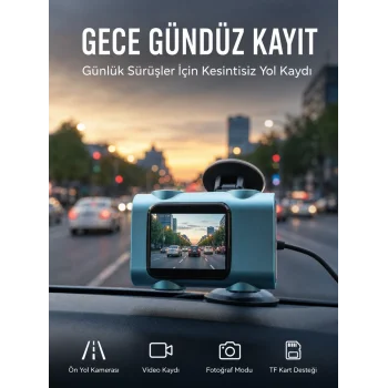 Araç Güvenlik Kamerası Öne Bakan Yol Kayıt Cihazı Yeni Nesil