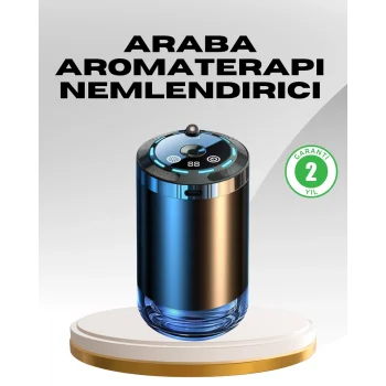 Araç İçi Difüzör Nemlendirici ve Aromaterapi Özellikli