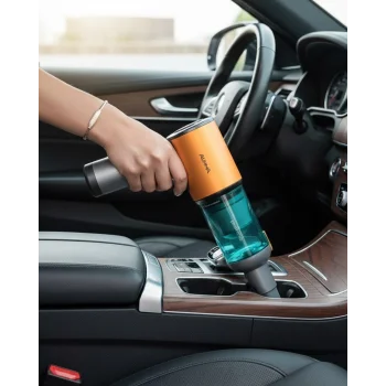 Araç İçi Mini El Süpürgesi Şarjlı Güçlü Vakum