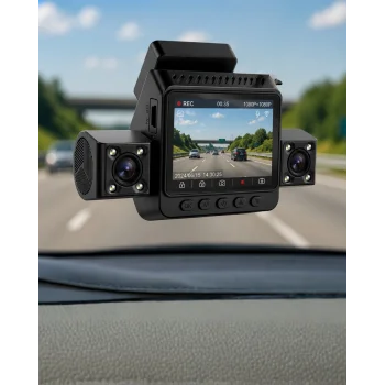Araç Ön Arka İç Kamera Sistemi Full HD Hareket Sensörlü Kayıt Cihazı