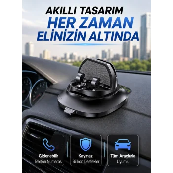 Araç Torpidosu İçin Telefon Tutucu Gizlenebilir Park Telefon Numaralı Stand