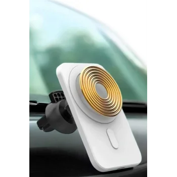 araç uyumlu Kablosuz 15W Taşınabilir Şarj Aleti Çift Kablo