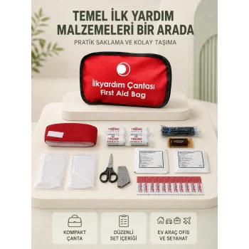 Araç ve Ev İçin İlk Yardım Çantası Acil Set