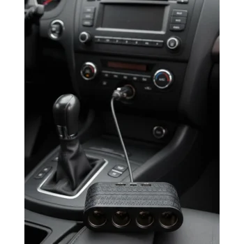 Araçlar İçin 4’lü Çakmak Çoklayıcı Type C USB ve Koruma Sistemli