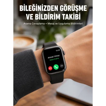 Arama Cevaplayabilen Akıllı Saat Bluetooth Bağlantılı Sosyal Medya Girişli Yeni Nesil