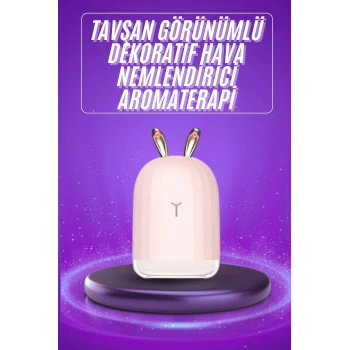 Aromaterapi Hava Nemlendirici Dekoratif USB Şarjlı Tavşan Nemlendirici