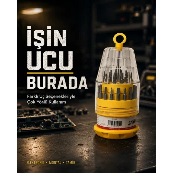 Ateşe Dayanıklı Tornavida Seti Elektronik Tamir İçin Çok Uçlu