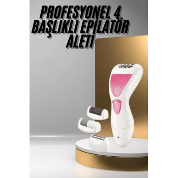 Ayak Törpü Başlıklı Epilatör Aleti 4 Başlıklı Taşınabilir Şarjlı Epilasyon Cihazı