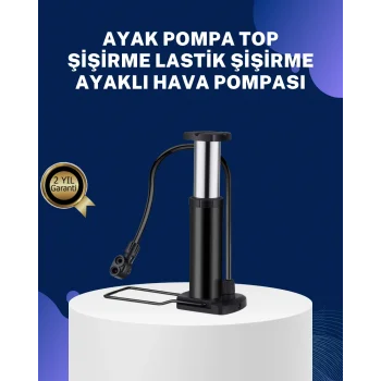 Ayakla Kullanılan Hava Pompası Araç ve Bisiklet İçin Uygun