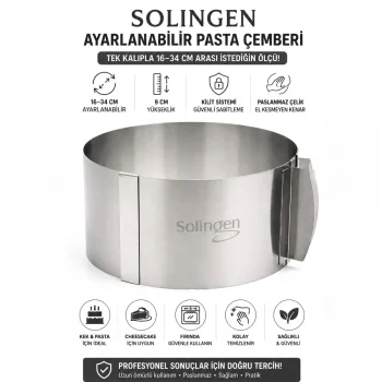 AYARLANABİLİR METAL KEK KALIP 16-34CM (5047)