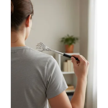 Ayarlanabilir Sırt Kaşıma Aparatı Dayanıklı Metal ve Eğlenceli Figürlü