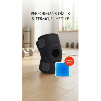 Ayarlanabilir Sporcu Diz Korsesi Çapraz Destekli Termojel Hediyeli
