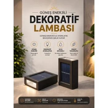 Bahçe Aydınlatması Solar Güneş Enerjili Dekoratik Led Işıklı Lamba