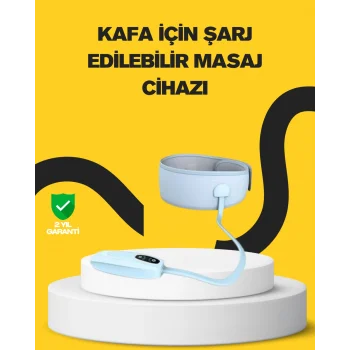 Baş ve Şakak Masaj Aleti Isı Destekli Derin Rahatlama