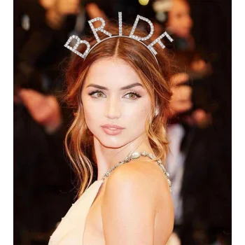 Bekarlığa Veda Mega Boy Kristal Taşlı Gümüş Bride Taç Gelin Tacı 20X21 cm (5047)