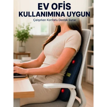 Bel Destek Minderi Isıtmalı Masaj Özellikli Günlük Kullanım