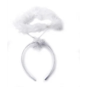 Beyaz Otrişli Tüylü Esnek Yapı Melek Haresi Melek Tacı (5047)