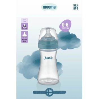 Biberon Anti Kolik Biberon 250 ml Kapaklı Biberon 0 - 6 Ay (Yavaş Akış)