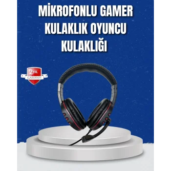 Bilgisayar Oyuncu Kulaklığı – Yumuşak Pedli, Dayanıklı İpli Kablo