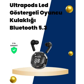 Bluetooth 5.3 Kablosuz Kulaklık 30mm Sürücü LED Ekranlı Mikrofonlu