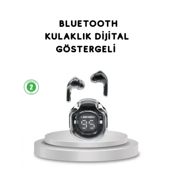 Bluetooth 5.3 Kablosuz Kulaklık HiFi Stereo ve Ekstra Bass Dijital Ekranlı