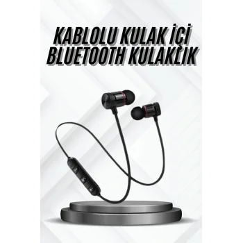 Bluetooth Bağlantılı Kablolu Mıknatıslı Sport Kulaklık