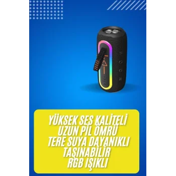 Bluetooth Hoparlör USB Şarjlı Uzun Pil Ömrü Android ve İOS Uyumlu Renkli