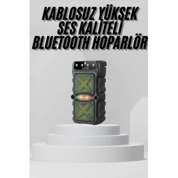 Bluetooth Hoparlör Yüksek Ses Kaliteli Büyük Boy Çift Çıkışlı Ses Bombası