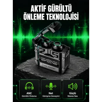 Bluetooth Kulaklık Kablosuz ANC Gürültü Önleyici Stereo Ses Yeni Nesil