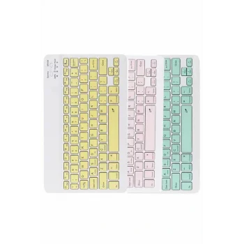 Bluetooth Şarj Edilebilir Mini Q Klavye Kablosuz Taşınabilir