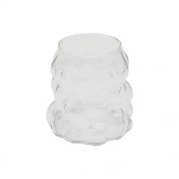 BONCUKLU - BOĞUMLU CAM BARDAK 340ML KAHVE - SUNUM - MEŞRUBAT (5047)