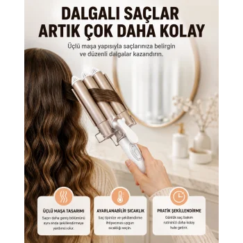 Bukle Saç Maşası – Kolay Kullanım, Sağlıklı Bukleler yüksek ısılı Yeni Nesil