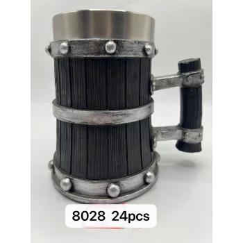 Büyük Boy Gümüş işlemeli Çelik Kupa Kod 8028