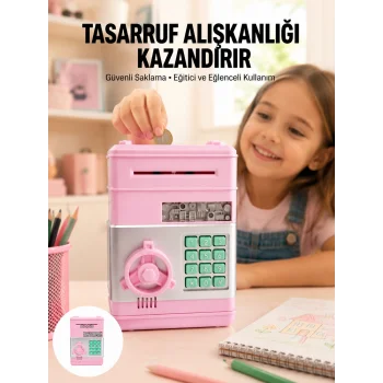 Büyük Hazneli Şifreli Para Tasarruf Kumbarası