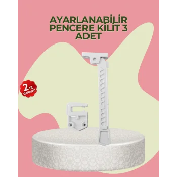 Cam Pencere Açılma Kontrol Kilidi Kolay Montaj 3’lü