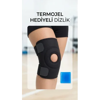 Çapraz Bağ Destekli Sporcu Diz Korsesi Termojel Hediyeli