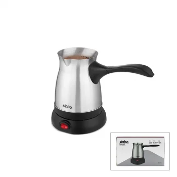 ÇELİK ELEKTRİKLİ CEZVE TÜRK KAHVE MAKİNESİ - 6FİNCAN=500ML 360° KABLOSUZ KULLANIM KATLANIR KULP SCM-9038 (5047)