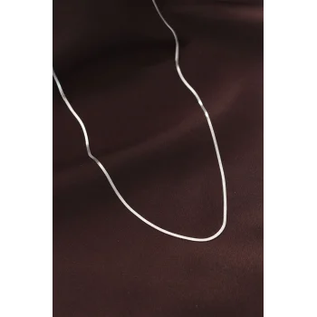 Çelik Gümüş Renk 60 cm İnce İtalyan Zincir Kolye