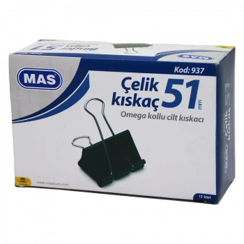 ÇELİK KISKAÇ 51MM 12 PARÇA  OMEGA KOLLU CİLT KISKAÇI (5047)