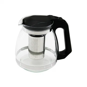ÇELİK SÜZGEÇLİ CAM DEMLİK 1500ML (5047)