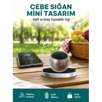 Cep Boy Bluetooth Hoparlör Güçlü Ses Çıkışı TWS Destekli Yeni Nesil