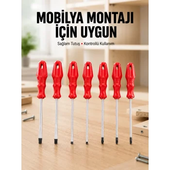 Çeşitli Vidalama İşleri İçin 7li Tornavida Takımı