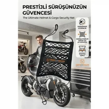 Çift Cepli Ultra Esnek Profesyonel Kask Ve Kargo Sabitleme Filesi 723015