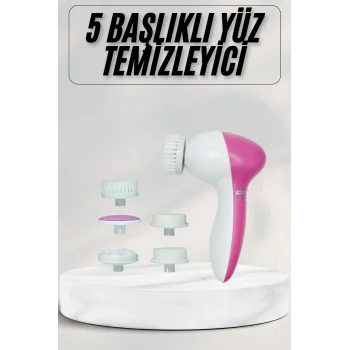Cilt Temizleme ve Masaj Aleti 5 Başlıklı Akne ve Sivilce Önleyici